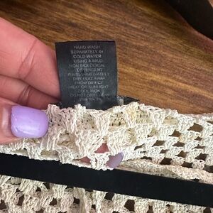 Crochet Cream One Piece Swimsuit